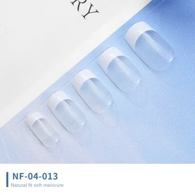 Fake Nails Art French Tips Full Cover Press with Giue Stick Display Set Clear Box Designs False Kiss Waterproof Removable-Nail Inspo