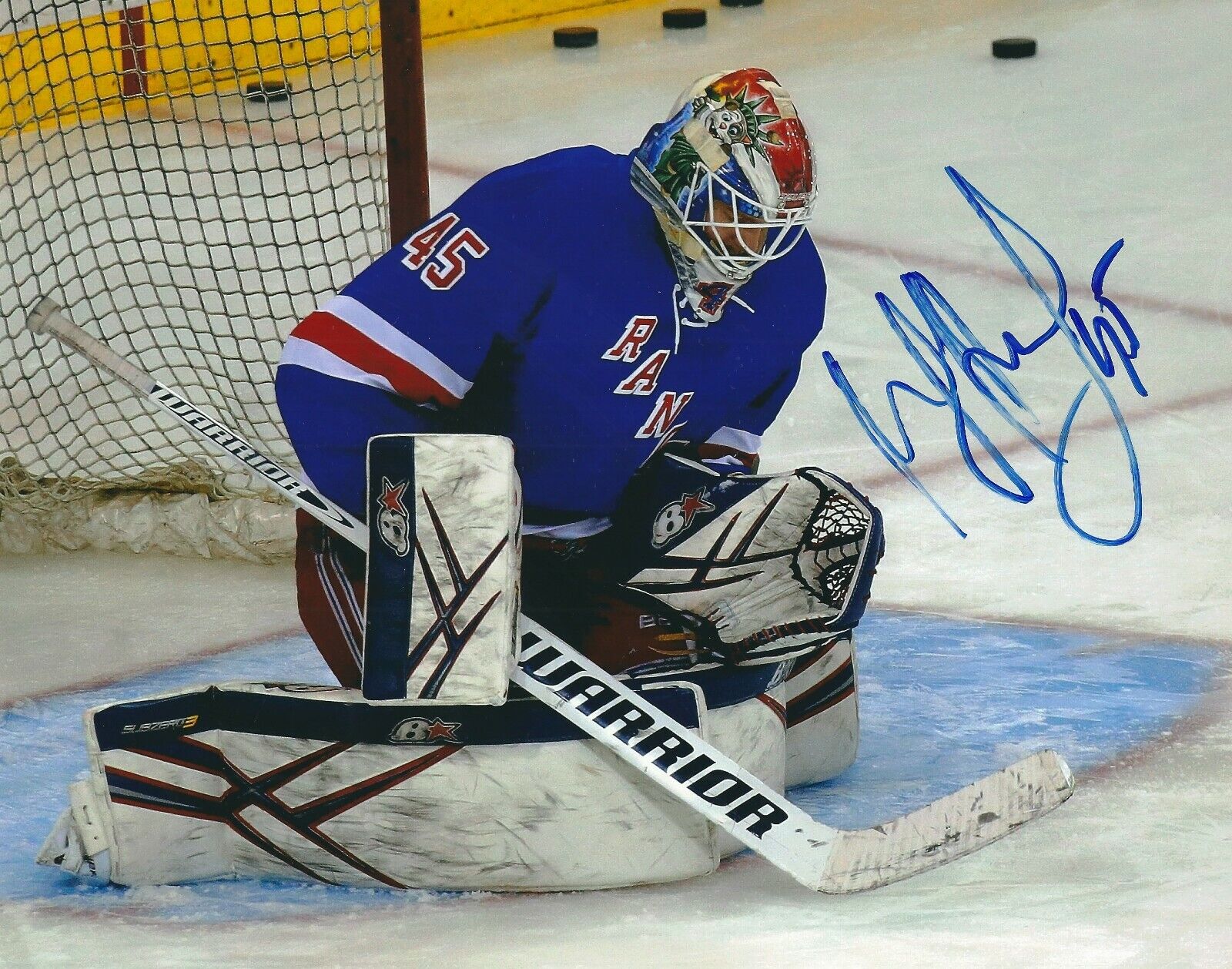 Autographed MAGNUS HELLBERG New York Rangers 8x10 Photo Poster painting - w/COA