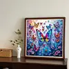 De nombreux papillons-perceuse ronde peinture diamant-40*40cm