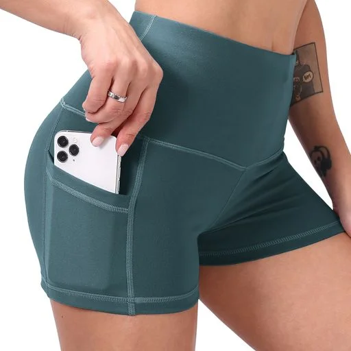 SVOKOR Sport Shorts Women High Waist Fitness Short Pants With Pockets Gym Running Yoga Leggings For Femal Panties