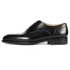 Handmade Mens Black Genuine Leather Oxford Dress Shoes
