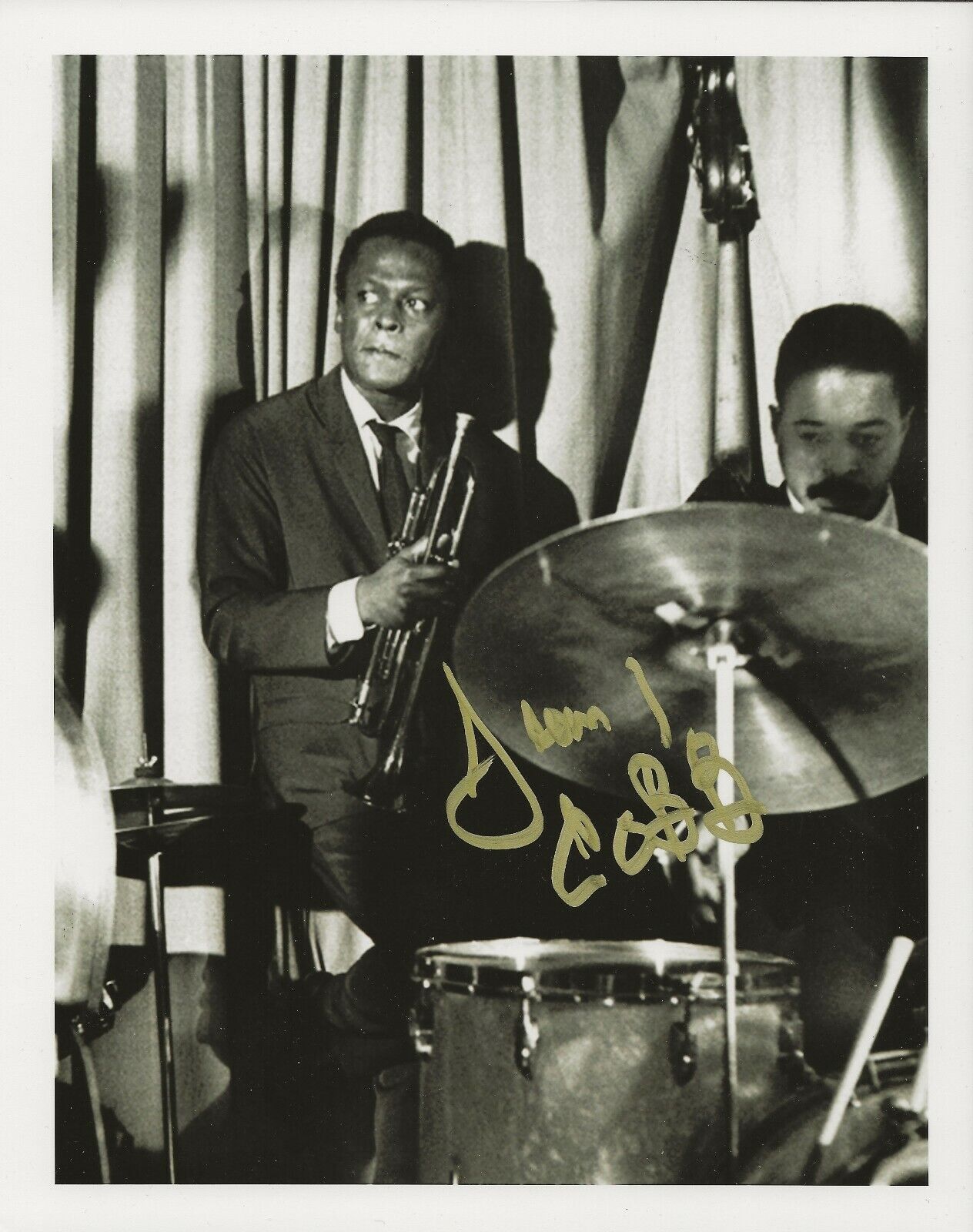 Jimmy Cobb REAL hand SIGNED Photo Poster painting #2 COA Miles Davis Drummer Kind Of Blue