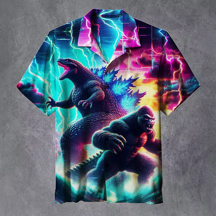 Godzilla vs King Kong | Unisex Hawaiian Shirt