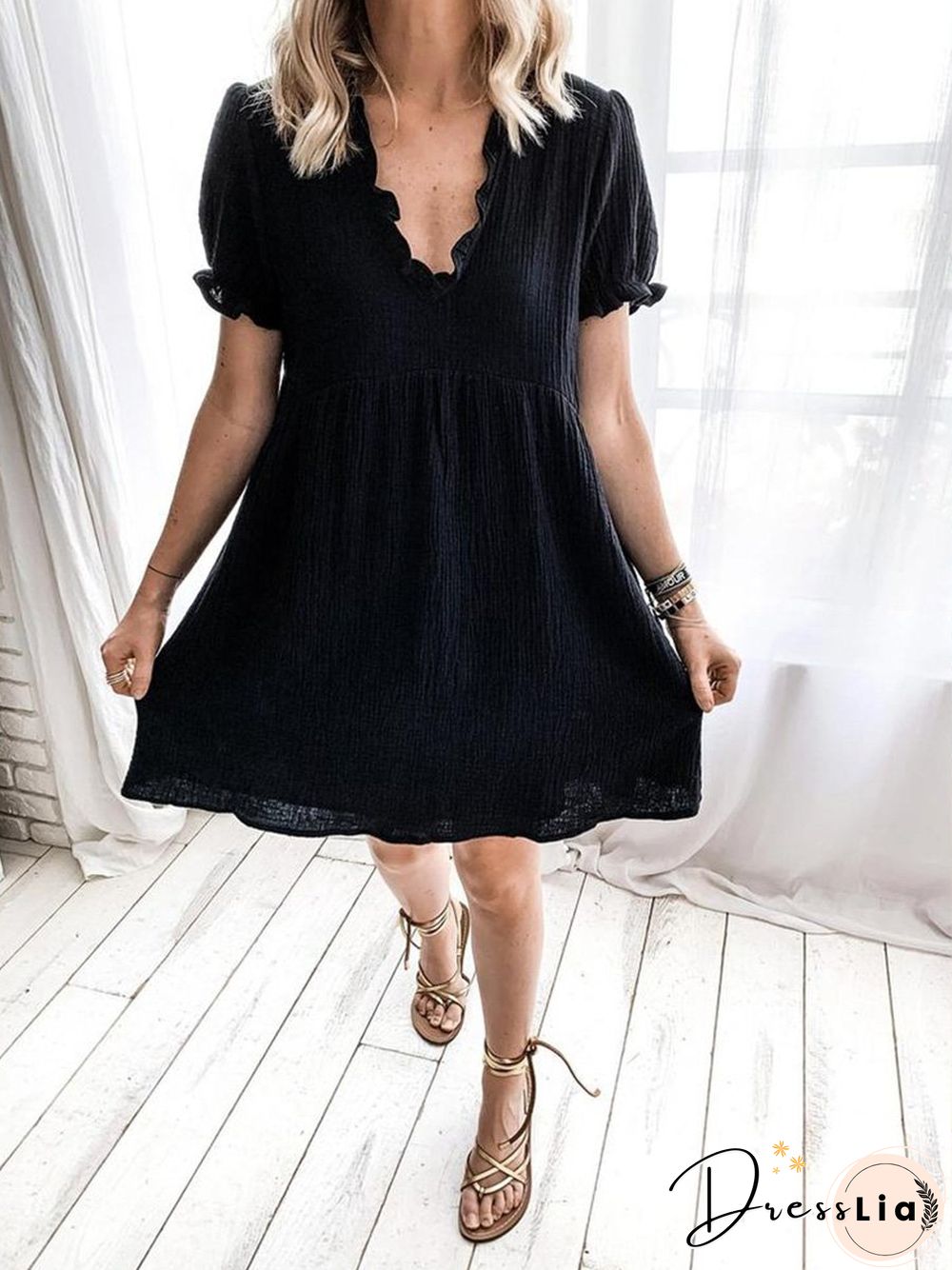 Breakfast at Tiffany&rsquo;s Black Dress P10359