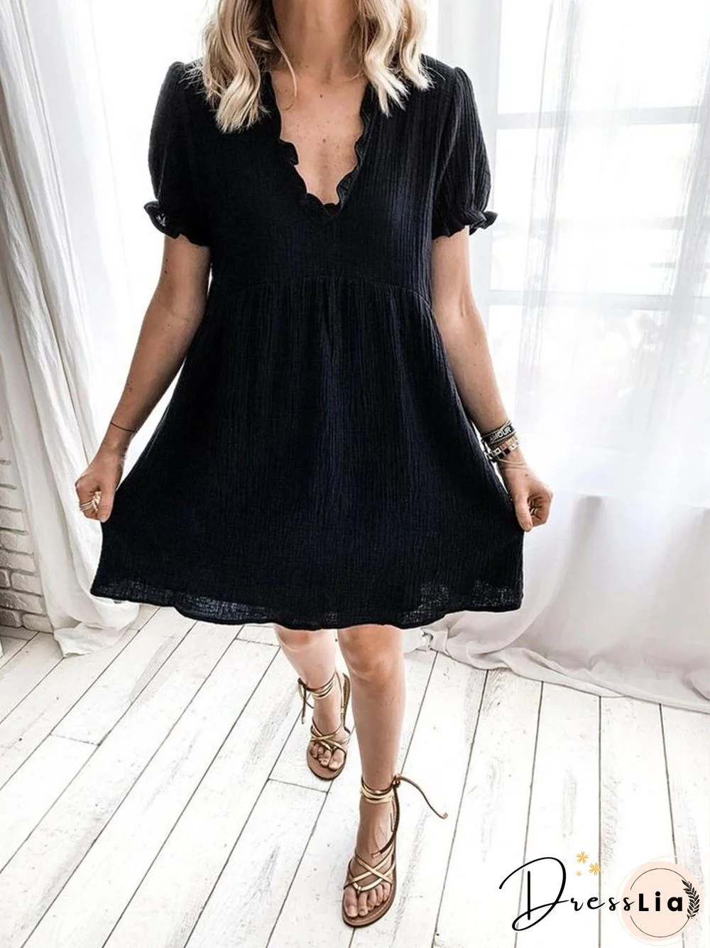 Breakfast at Tiffany&rsquo;s Black Dress P10359