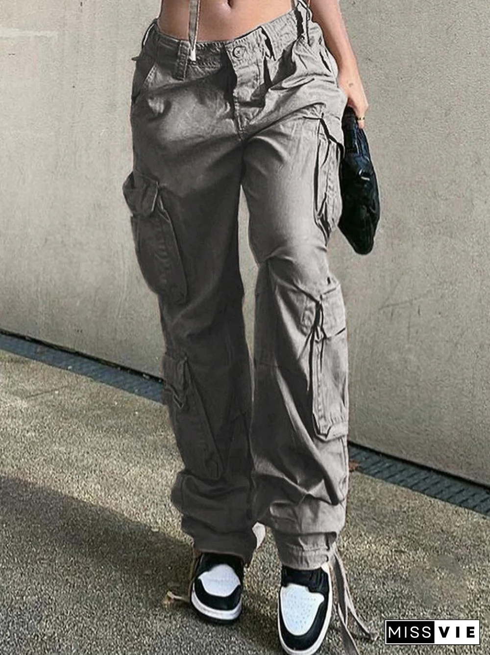 Vintage Pocket Patched Cargo Jeans