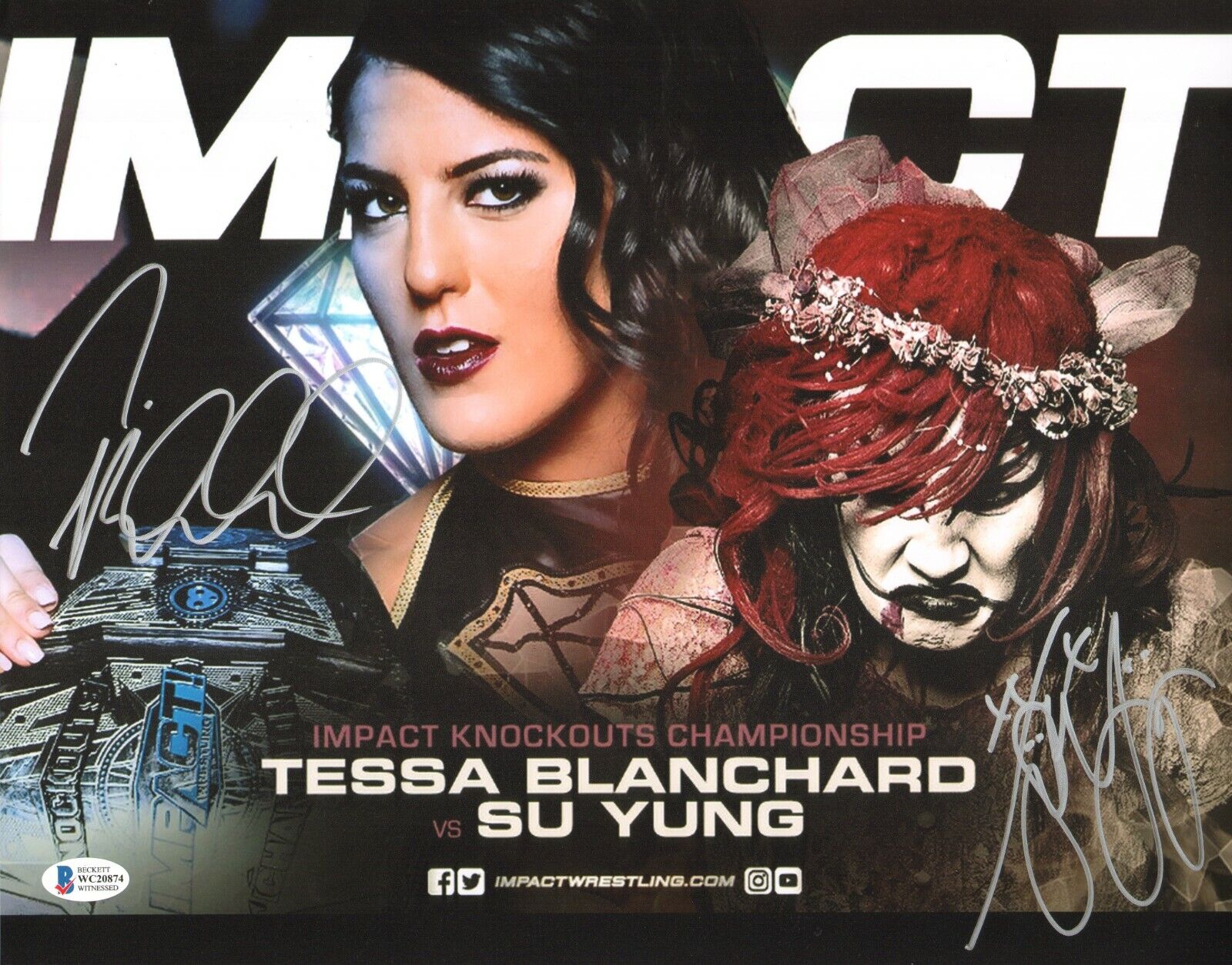 Tessa Blanchard & Su Yung Signed 11x14 Photo Poster painting BAS COA Impact Wrestling AAA WOW