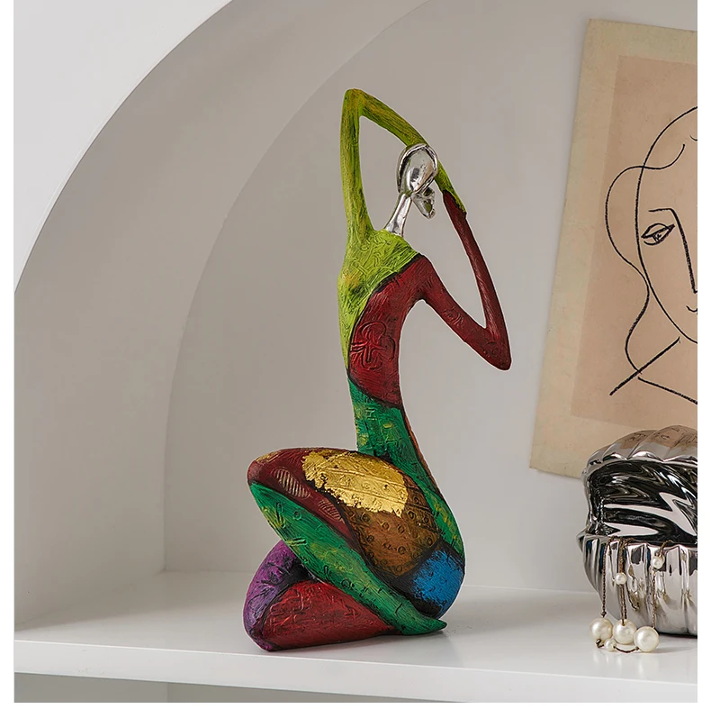 Tegooe Abstract Character Sculpture - Modern Resin Desktop Art Ornaments