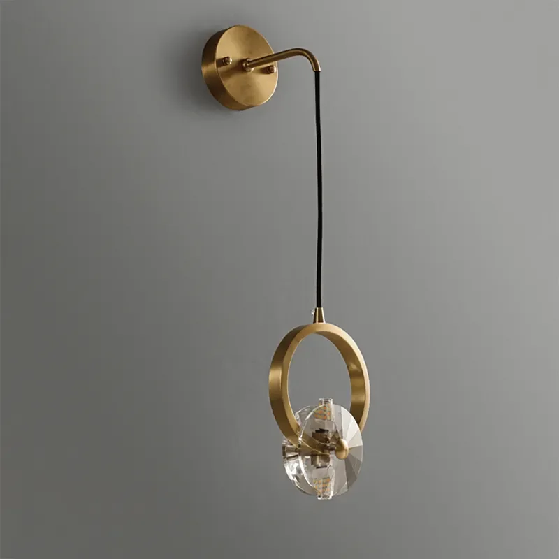 Modern LED Crystal Adjustable Cable Sconce JOSENART Josenart