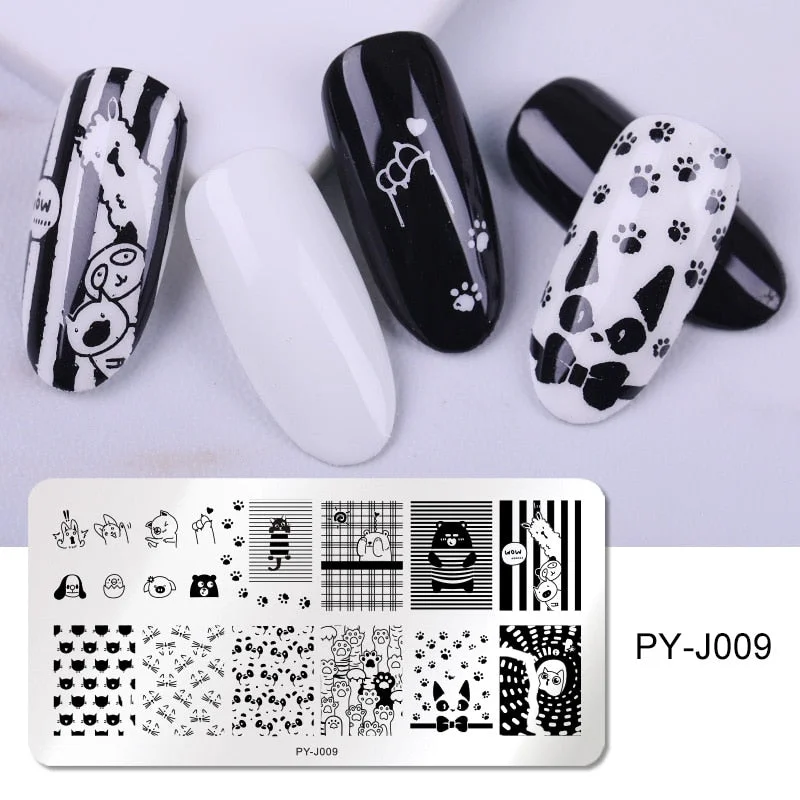 PICT YOU Nail Stamping Plates Snow Winter Nail Art Stamp Template idea nail Image Plate Stainless Steel Stencil Tools-Nail Inspo