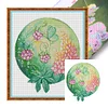 [Brand]Round Flower Lupine - 14CT Stamped Cross Stitch - 30*35cm - Flower