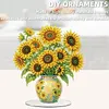 Sunflower Vase Diamond Dot Painting Ornament DIY Double Sided Acrylic