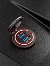 Car Charger Dual USB 12V-24V QC 3.0 Cigarette Lighter Socket with Touch Switch