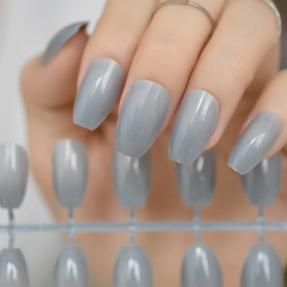 Dusty Cedar Fashion Stiletto False Nails Pointed Sharp Candy Red Fake Nails for daily wear On the Nail Tree 24pcs-Nail Inspo