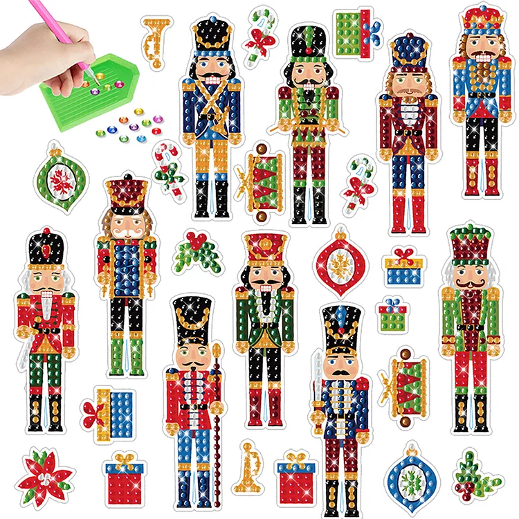 【Free Sticker】2pcs Gem Sticker Diamond Art 5D Paint by Numbers DIY for Kids Beginner Toys Kits gbfke