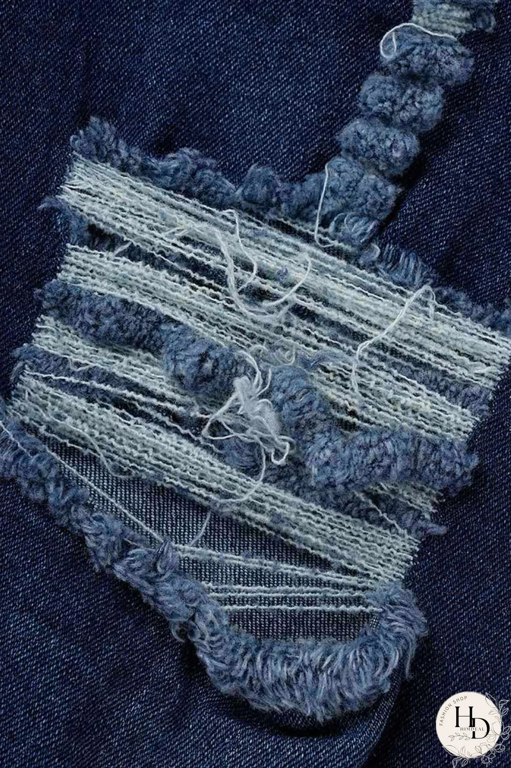 Black Fashion Casual Solid Ripped Plus Size Jeans