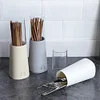 1pc Plastic Tableware Holder Easy Wash Dustproof Detachable Utensil Canister Chopsticks Organizer For Kitchen Dining Table