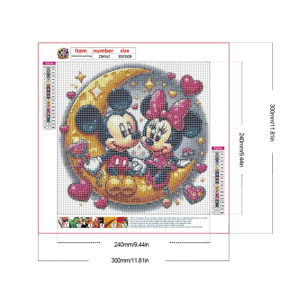Diamond Painting - Full Round Drill - Mickey Mouse(Canvas|30*30cm)