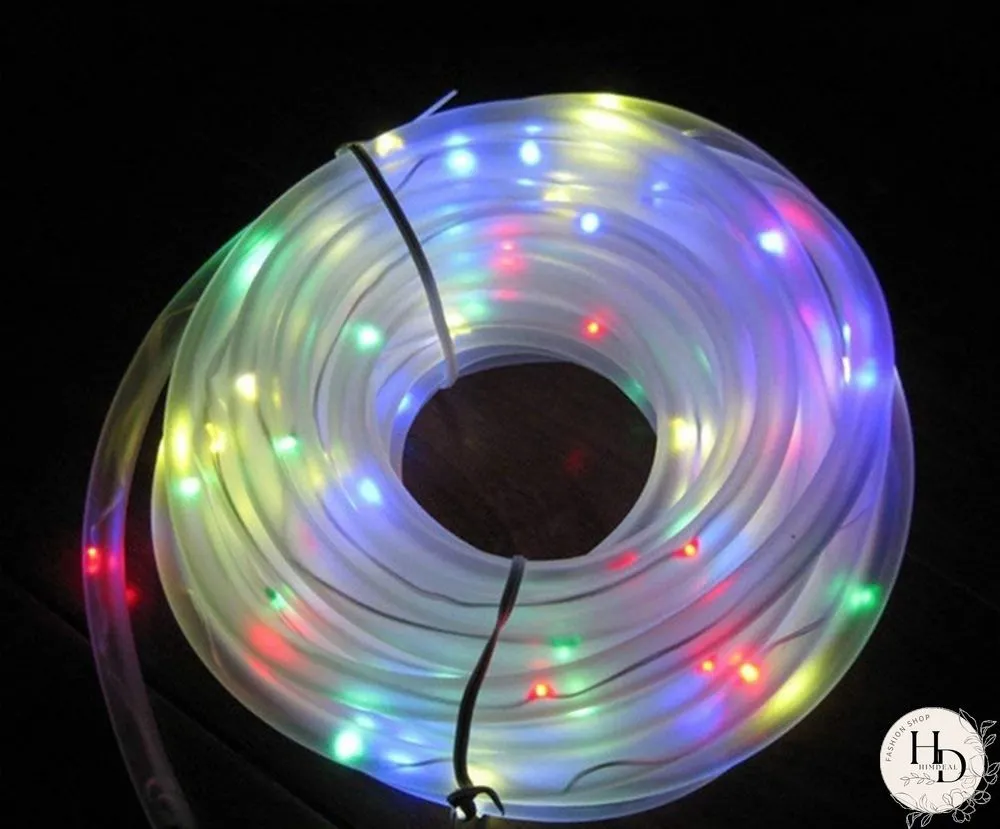 10M 100LED Solar Rope Tube for Garden Lights Waterproof IP67 50LED Solar Powered Lamp Christmas Wedding Lamp Outdoor String Light