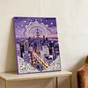 DIY Pearl Painting City for Home Decor with Frame(30x40cm)
