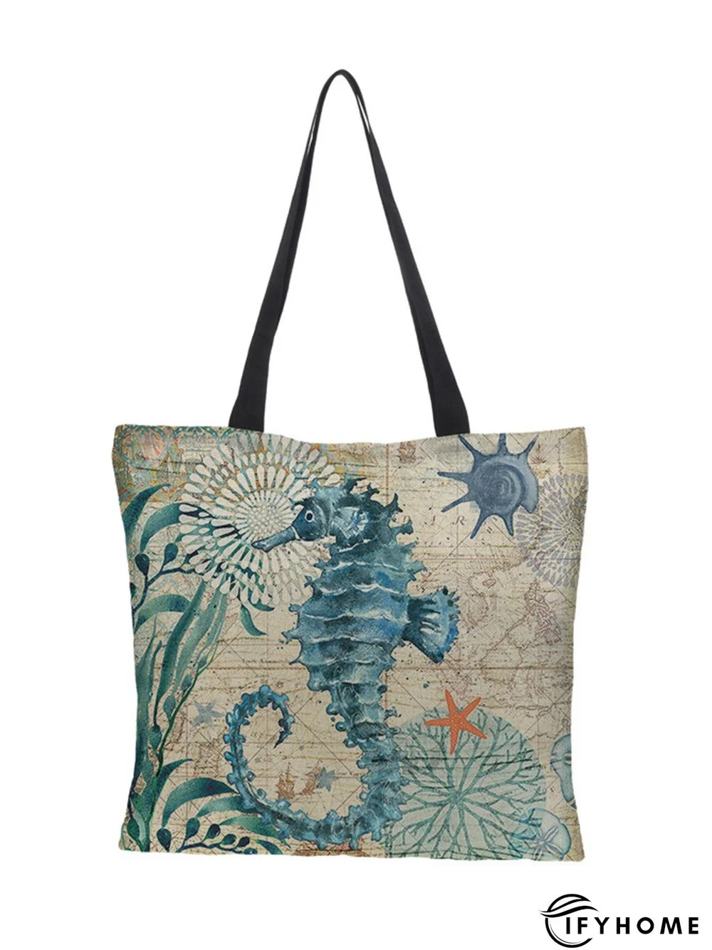 3D Turtle Digital Printing Waterproof Cotton Linen Shoulder Bag Shopping Bag | IFYHOME