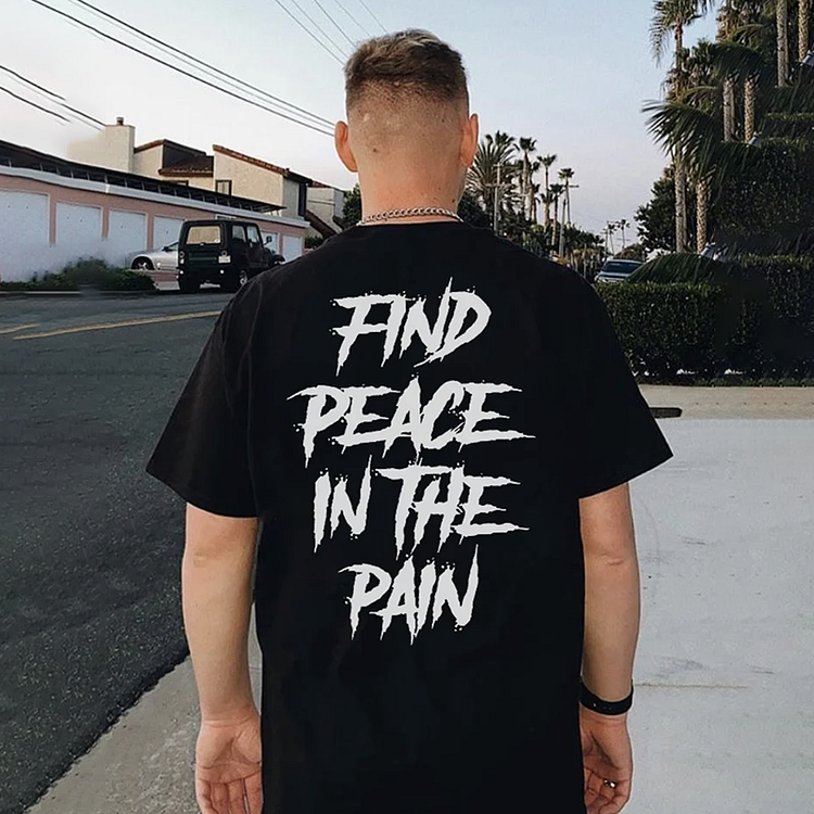 Find Peace In The Pain Men's Crew Neck T-shirt