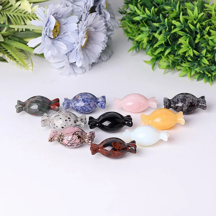 2" High Quality Natural Carved Crystal Candy Carving for Gift Model Bulk