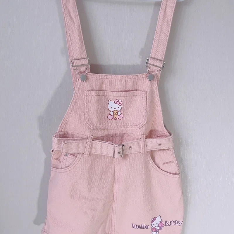 Dreamy Pink Kitty Overall Pants KI015