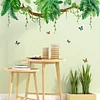 Green Tree Leaf Butterfly Self Adhesive Wall Sticker Home Decor