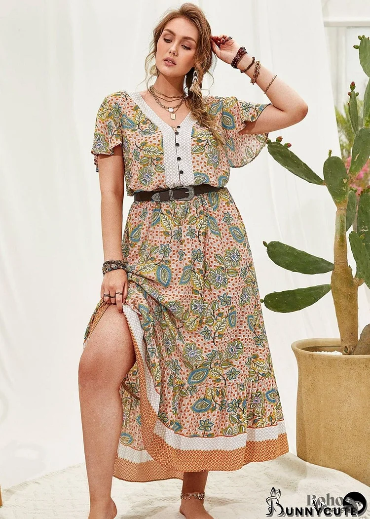 Boho Plus Size Jordan Maxi Dress For Women