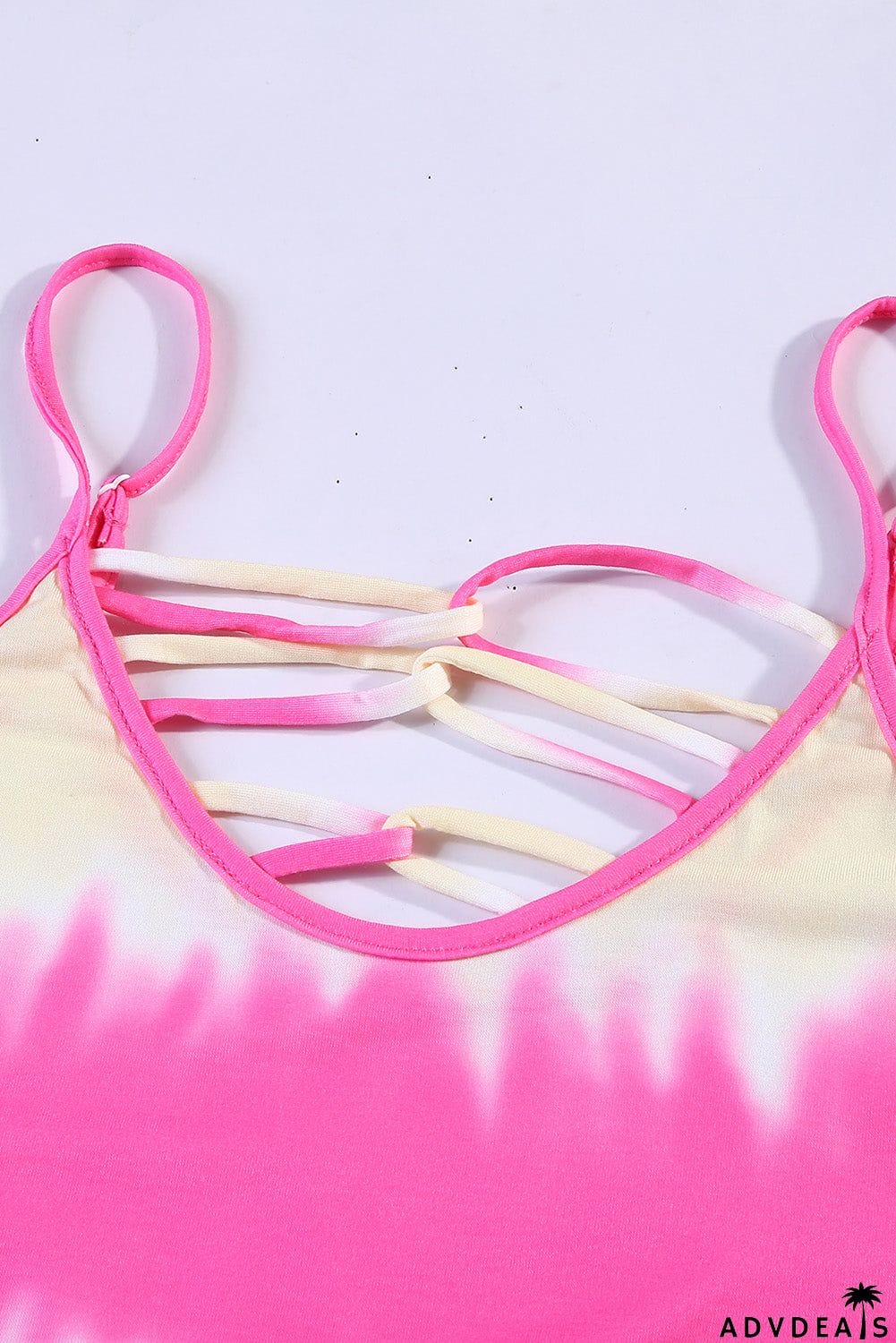 Summer Rose Tie Dye Criss-Cross Camisole