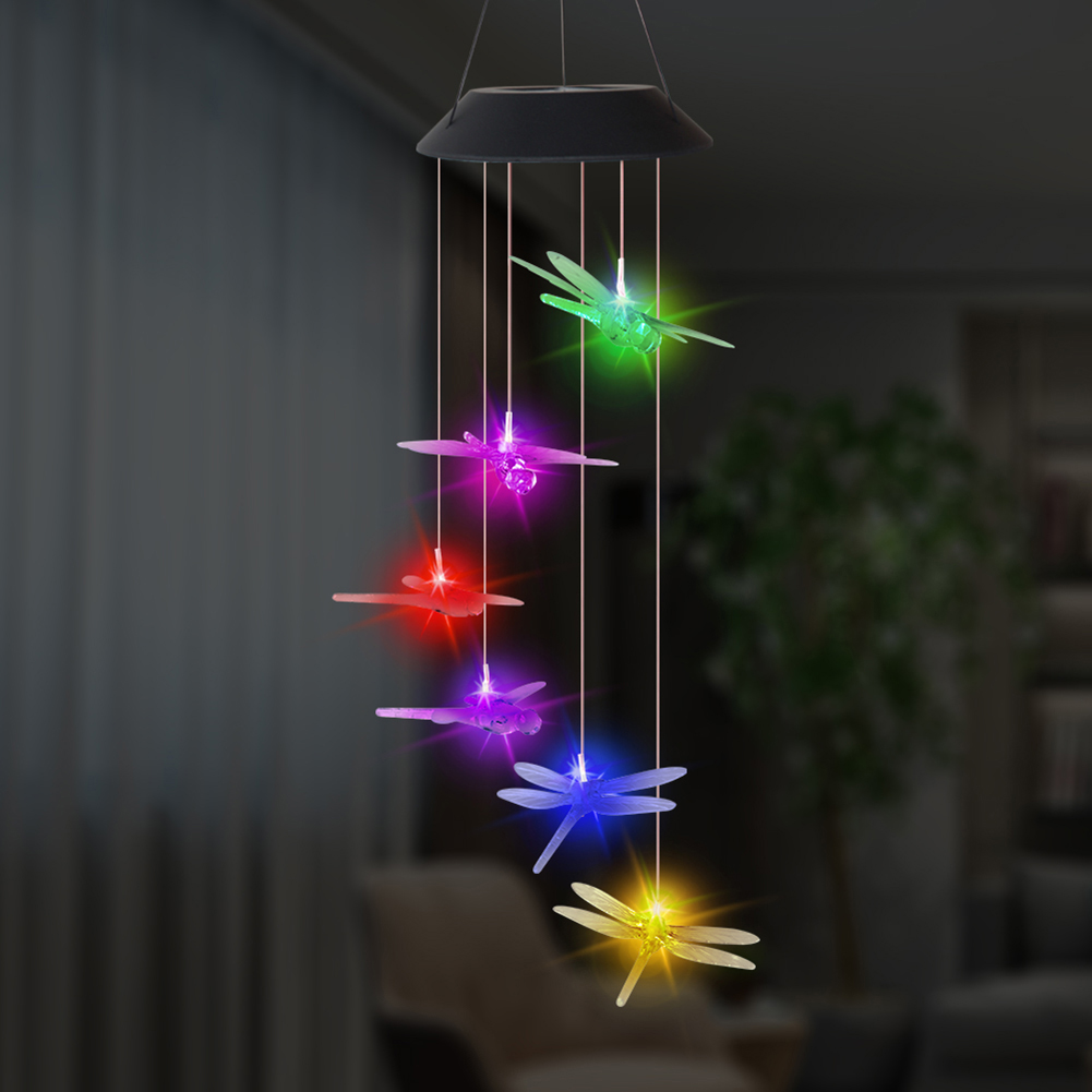 

Dragonfly Solar LED Color Changing-Wine Chimes Light, 501 Original