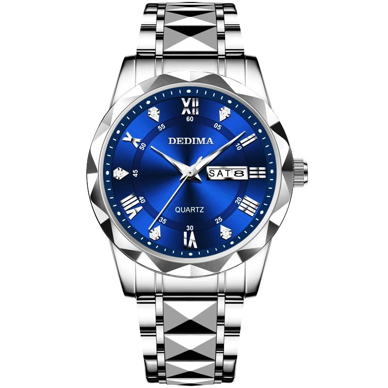 Casual Classic Style Color Block Solid Color Buckle Quartz Men’s Watches