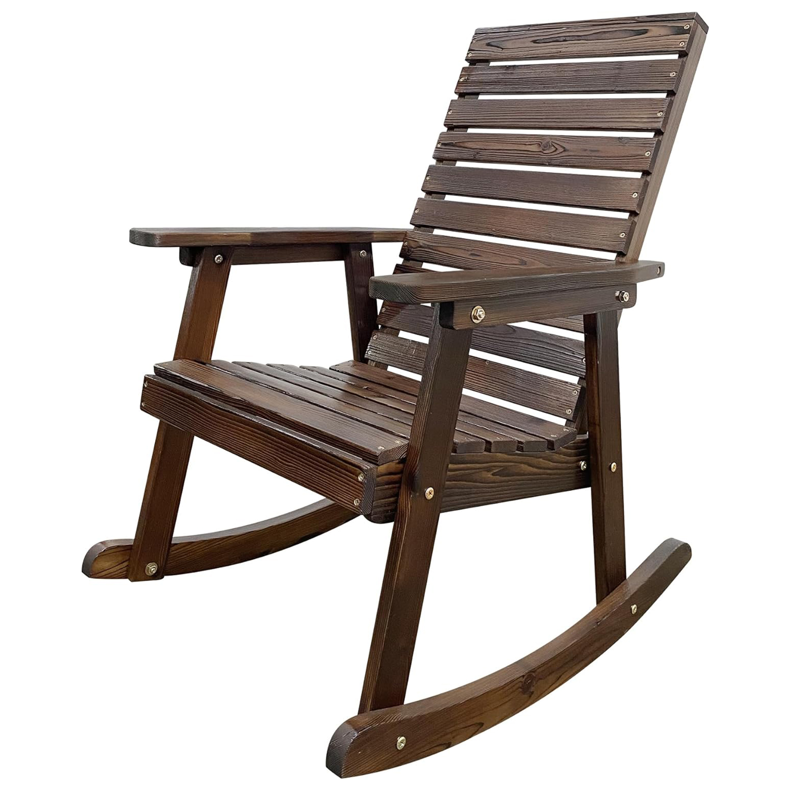 Outdoor Dark Chocolate Wooden Rocking Chair