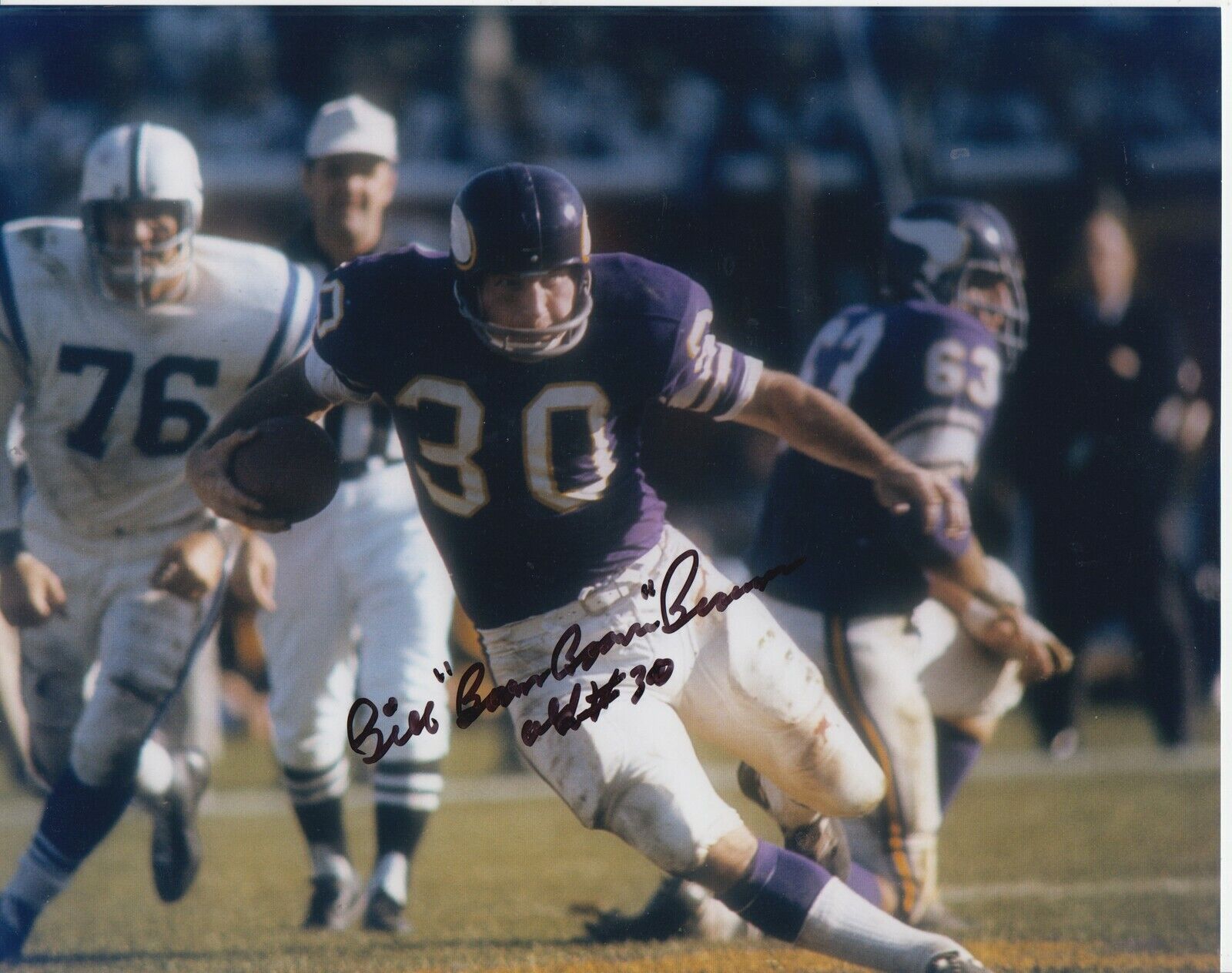 Bill Brown #10 8x10 Signed Photo Poster painting w/ COA Minnesota Vikings -