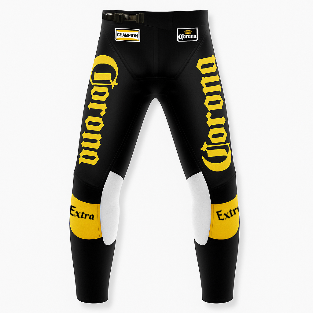MOTOCROSS STYLE CRN BLACK YELLOW RACE PANT / TECHWEAR CLUB / Techwear