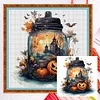 Halloween Pumpkin In Bottle - 11CT Counted Cross Stitch - 45*45cm - Halloween
