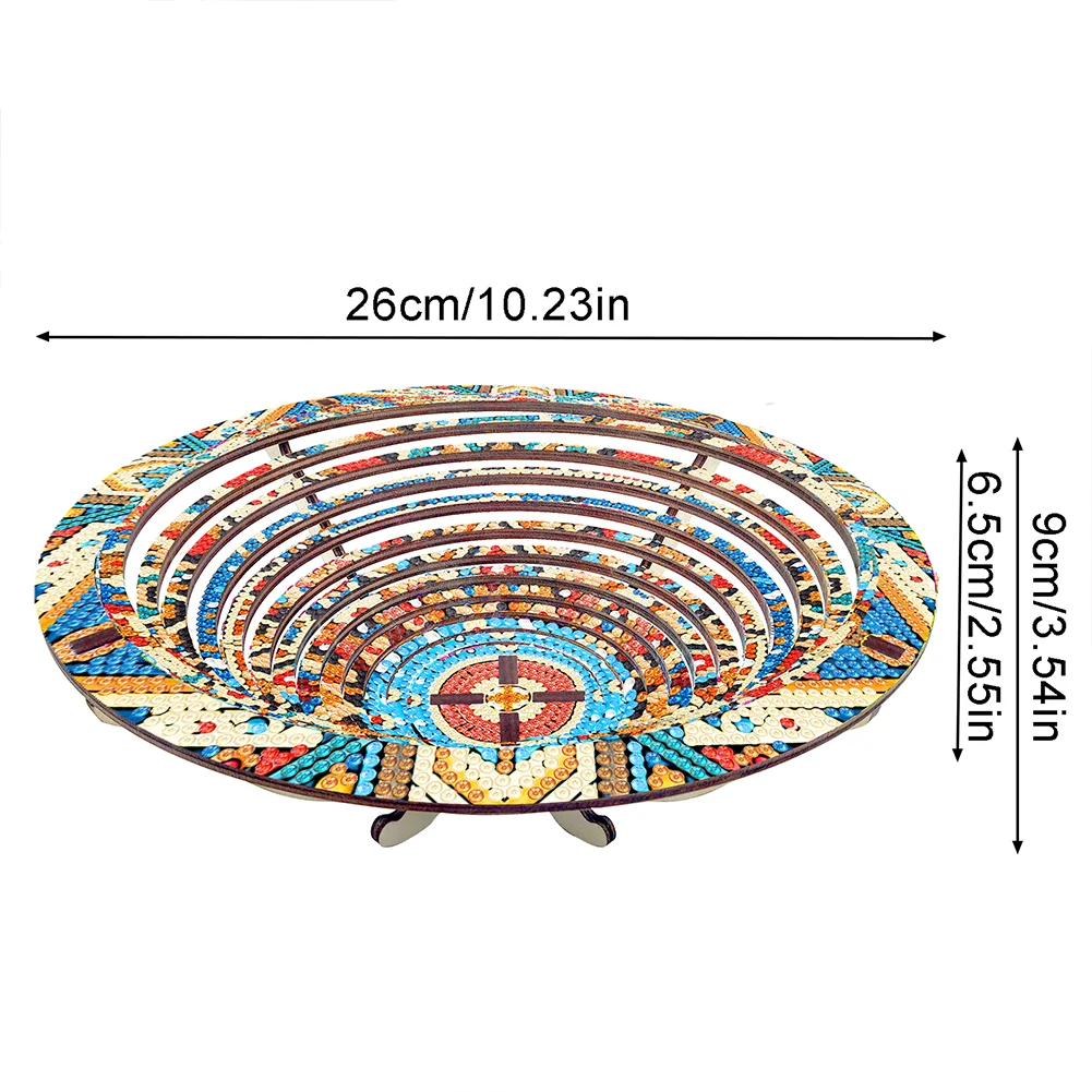 DIY Diamond Painting Wooden Serving Tray Decorative Diamond Painting Dining Plate