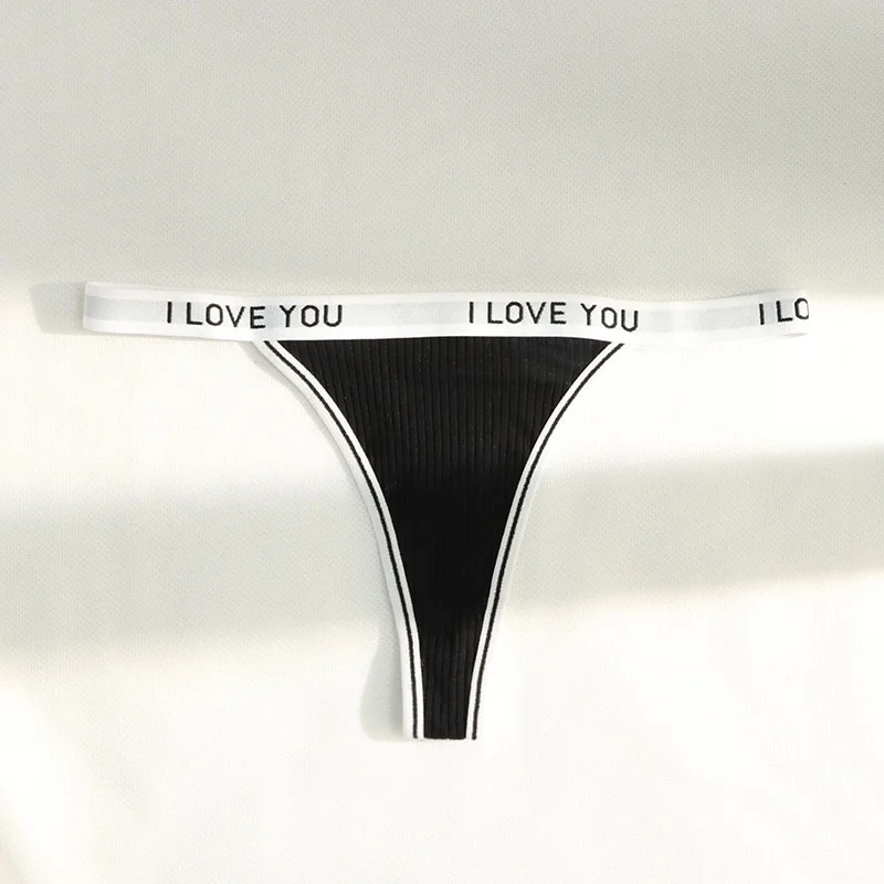 Billionm Letter Belt Sports Thong Colored Traceless Sexy Women S Underwear Cotton Thin Traceless