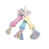 TPR Dog Bone Cotton Cloth Strips Molar Teeth Relief Toys Pets