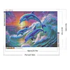 Dauphin-Peinture diamant carrée complète-70*50cm-Grande taille