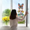 (US Only)Double Sided Flower Butterflies Crystal Wind Chimes Pendant Kit for Window Decor