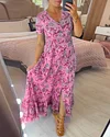 49% OFF Floral Print V-neck Dress