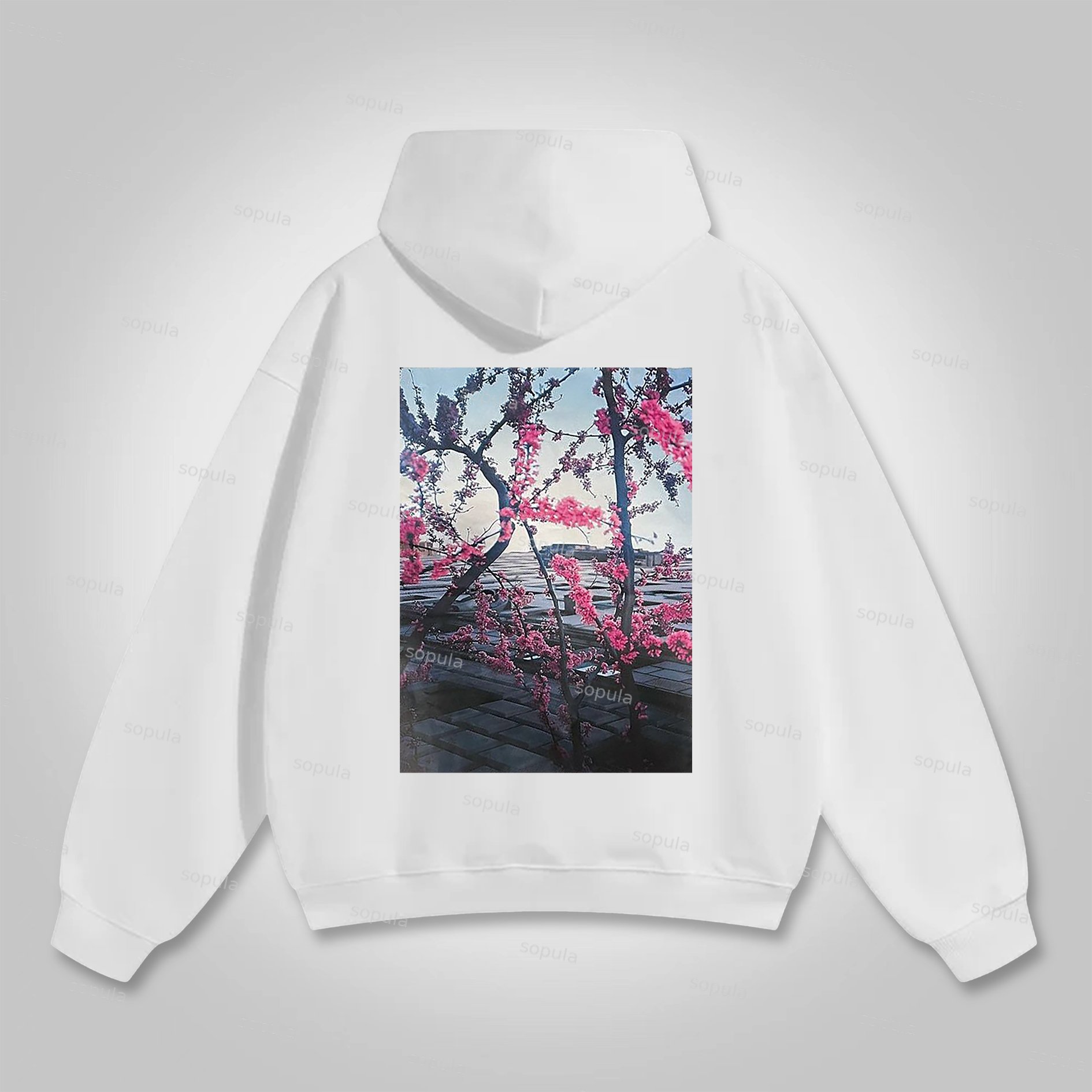 Men's Fear Of God Essentials Fog Floral Graphic Printed Pocket Hoodie - Sopula｜Premium Graphic Tees & Graphic Clothing