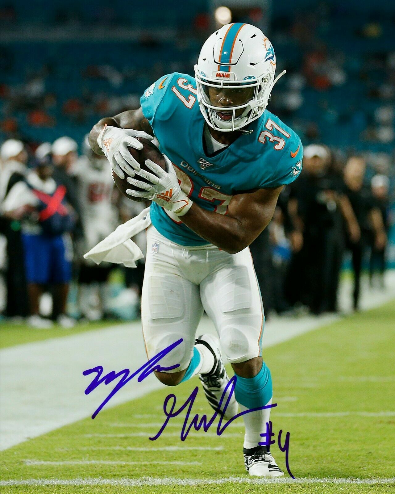 Myles Gaskin Autographed Signed 8x10 Photo Poster painting ( Dolphins ) REPRINT