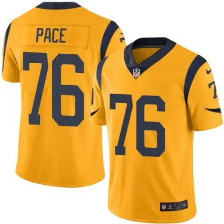 Rams #76 Orlando Pace Gold Men's Stitched NFL Limited Rush Jersey