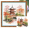 Pavilions-11CT Stamped Cross Stitch 40*40cm/15.75*15.75in tapestrymarket