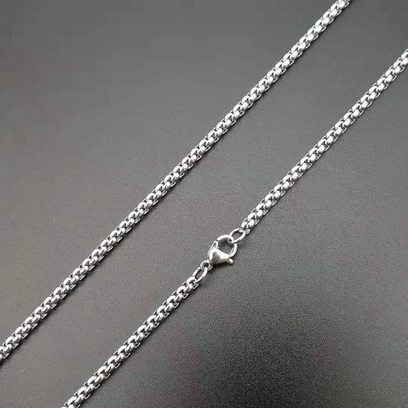 1 Piece Titanium Steel Rhinestones Devil’s Eye Pendant Chain