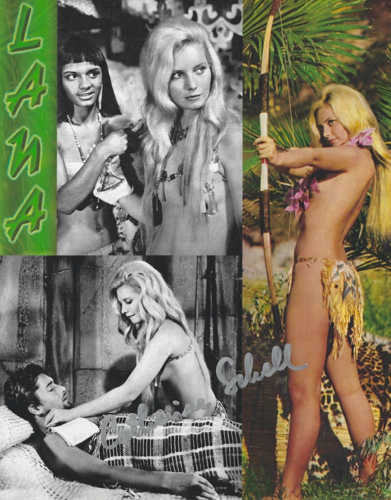 CATHERINE SCHELL SIGNED LANA QUEEN OF THE AMAZON 8x10 Photo Poster painting 1 UACC & AFTAL RD