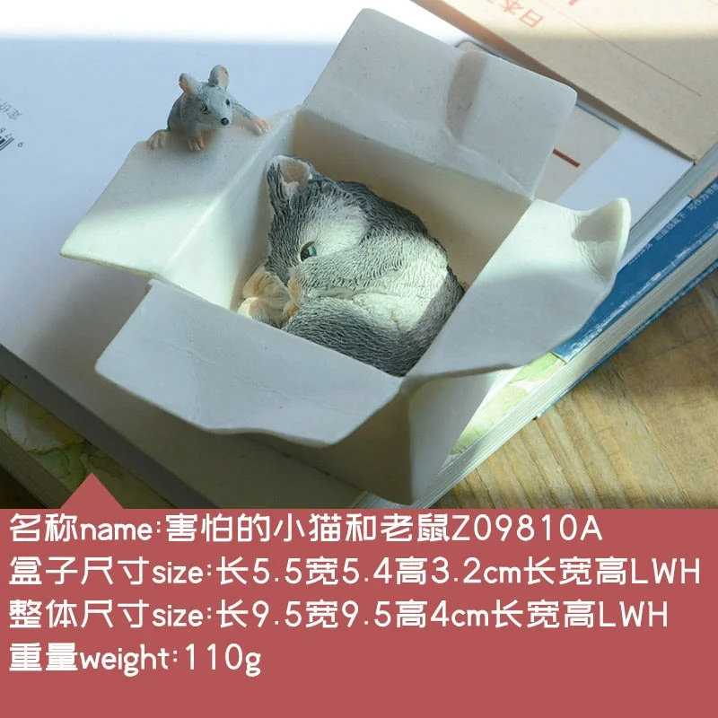 Everyday Collection Cute Cartoon Cat Animal Figurine Miniature Fairy Desk Ornament Modern Home Decoration Gifts for Girls